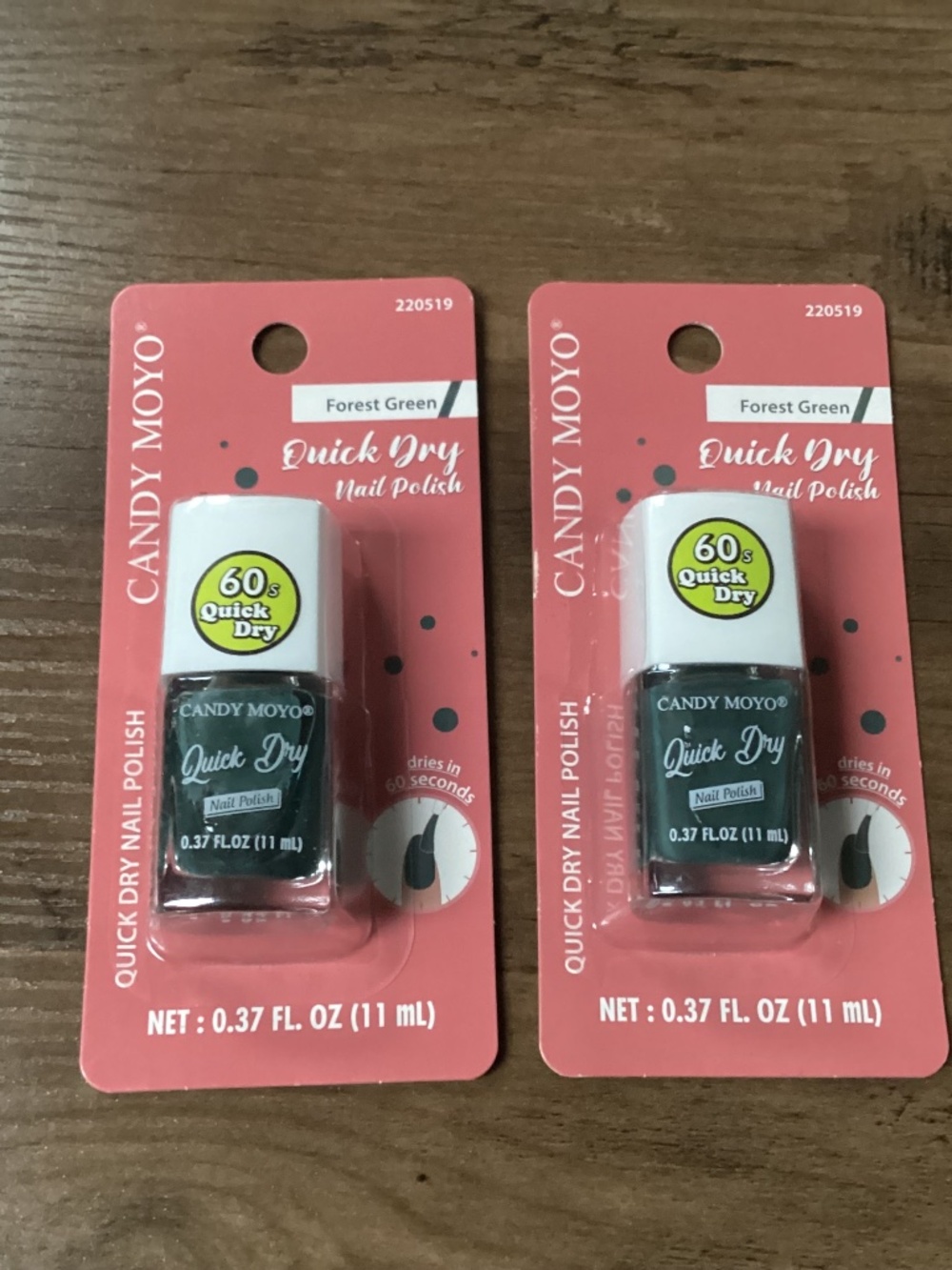 Candy Moyo Quick Dry Nail Polish Bundle New Forest Green 0.37 fl oz/11